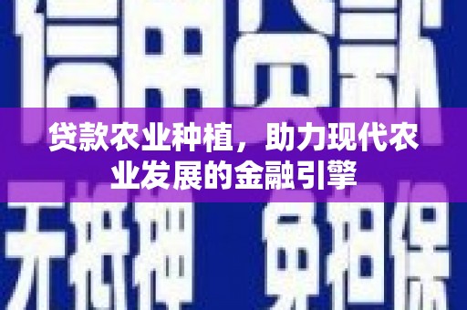 金宁贷款农业种植，助力现代农业发展的金融引擎