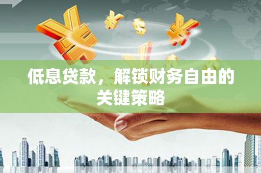 金宁低息贷款，解锁财务自由的关键策略