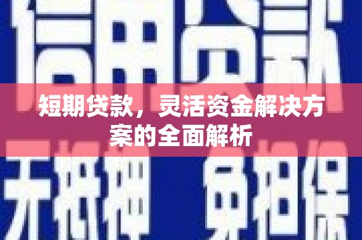 金宁短期贷款，灵活资金解决方案的全面解析