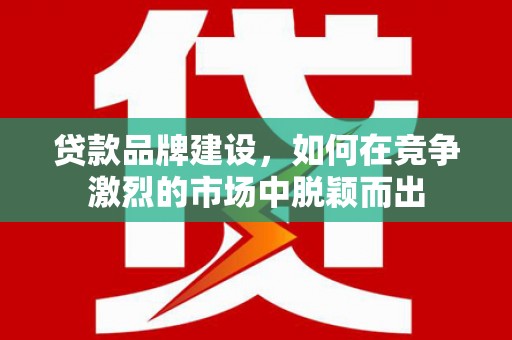 金宁贷款品牌建设，如何在竞争激烈的市场中脱颖而出