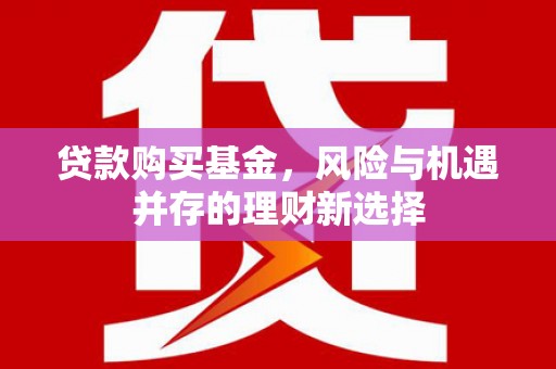 金宁贷款购买基金，风险与机遇并存的理财新选择