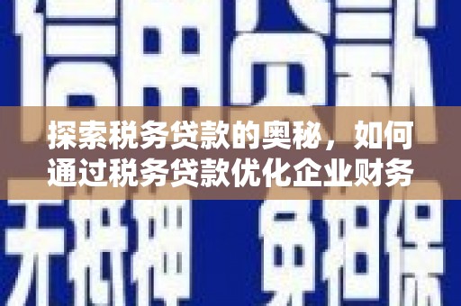 金宁探索税务贷款的奥秘，如何通过税务贷款优化企业财务