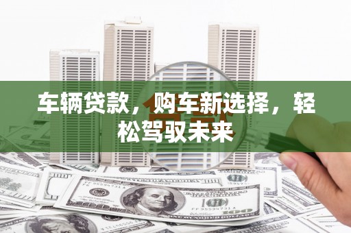 金宁车辆贷款，购车新选择，轻松驾驭未来