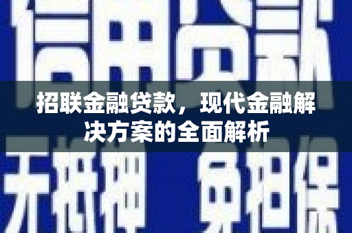 金宁招联金融贷款，现代金融解决方案的全面解析