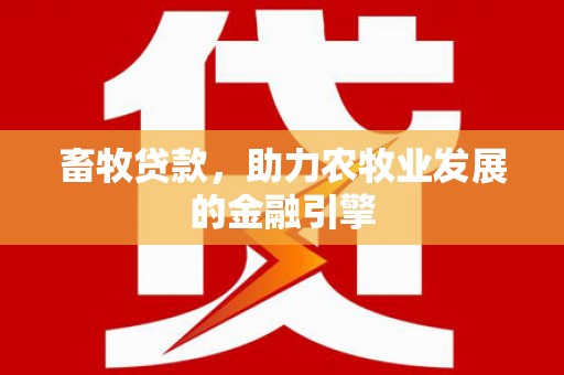 金宁畜牧贷款，助力农牧业发展的金融引擎