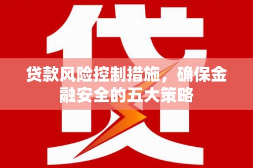金宁贷款风险控制措施，确保金融安全的五大策略