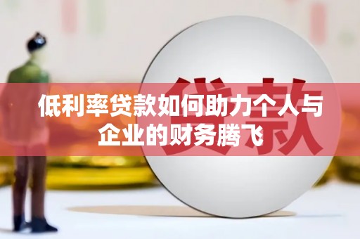 金宁低利率贷款如何助力个人与企业的财务腾飞