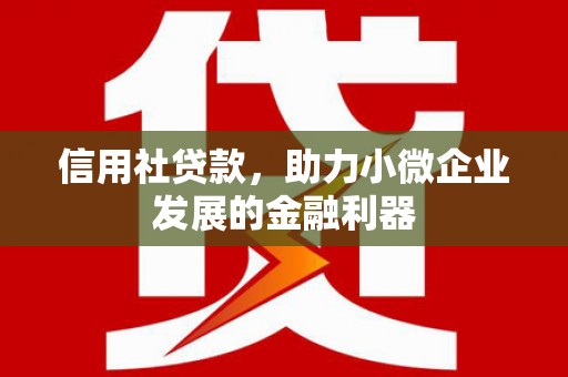 金宁信用社贷款，助力小微企业发展的金融利器